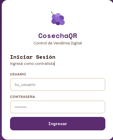 CosechaQR — Sistema digital de control de vendimia