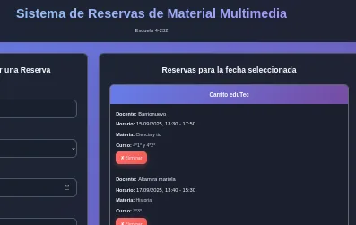 Reservas de Material Multimedia