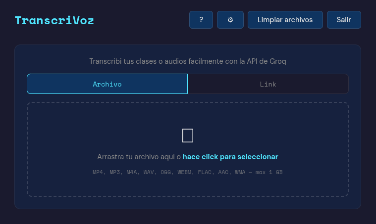 TranscriVoz — Transcriptor de audio/video con IA